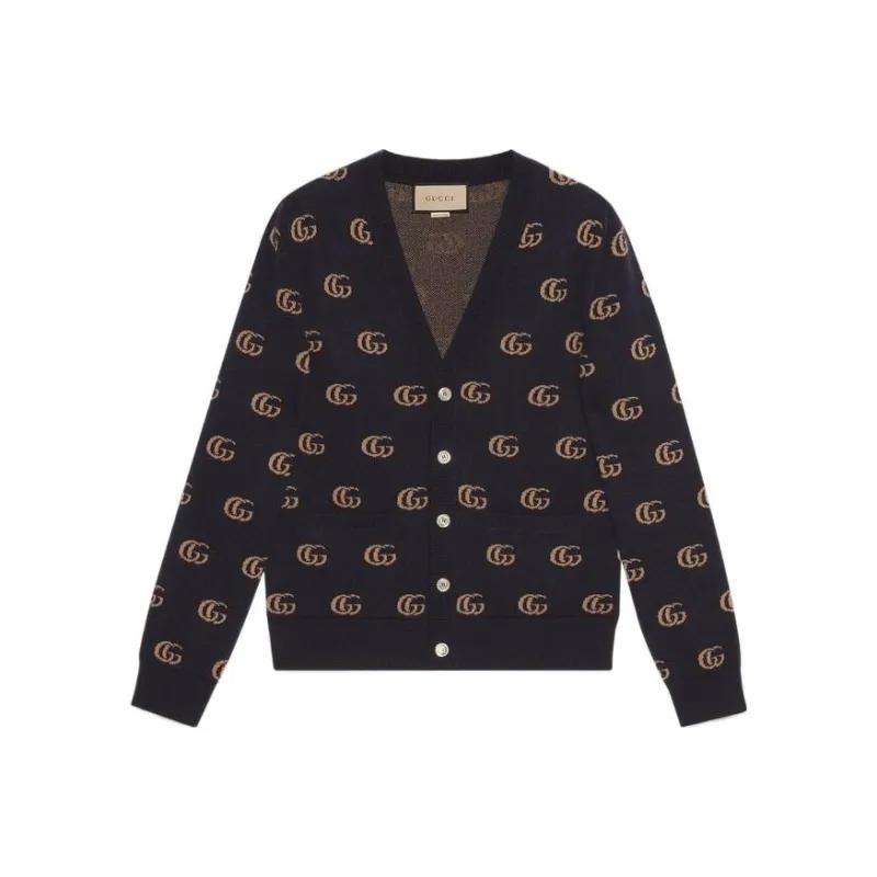 GUCCI Cashmere Sweaters Men Navy Blue-0