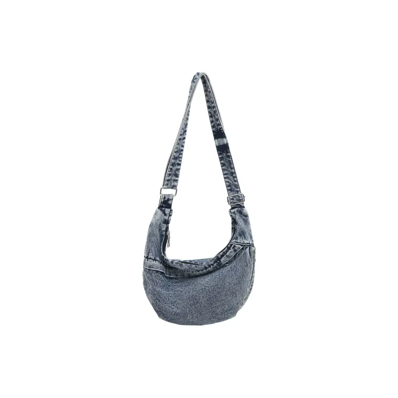 Single Warehouse Denim Handbag, Shoulder Bag Regular Unisex Black/Blue-7