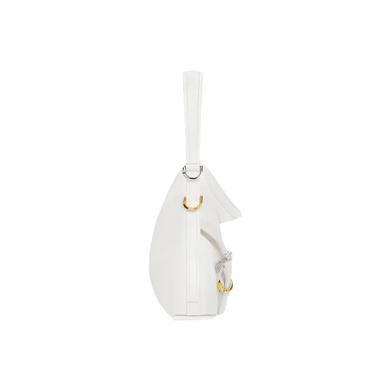 Givenchy Voyou Calfskin Tote Bag, Shopping Bag, Shoulder Bag, Crossbody Bag, Handbag Women's White-1
