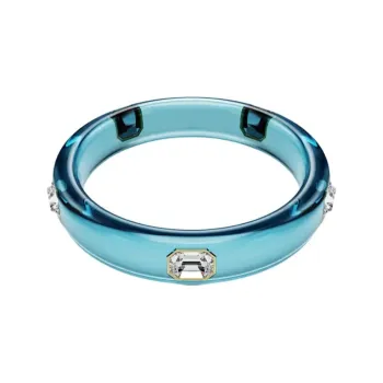 Swarovski Crystal, Gold Plated, Resin Bangles Women's Blue