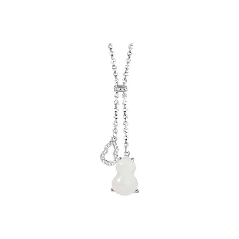 Emerald Chalcedony Necklaces Women's-0