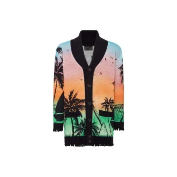 PHILIPP PLEIN Hawaii print Button up Cardigan