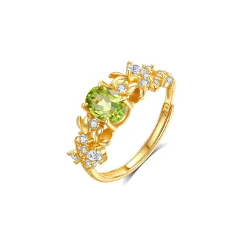QIANCHANG Peridot Rings Women's