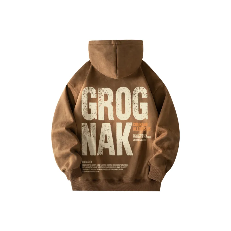 GROGNAK Sweatshirt Unisex Fleece Lined Thin Optional-3