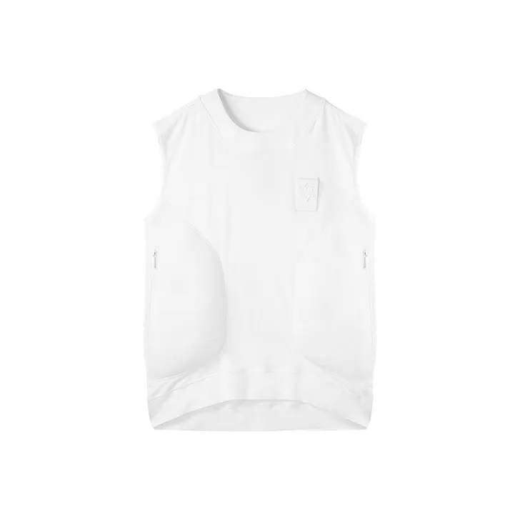 NORVINCY Comfortable And Breathable Sweat Wicking Zip Pocket 100% Cotton Tank Top Unisex-2