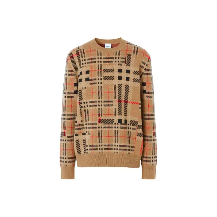 Burberry Cashmere Sweaters Men Khaki-0