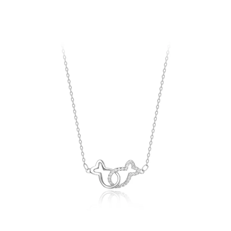 FBRUE S999 Fine Silver Sterling Silver Necklaces Women's-0
