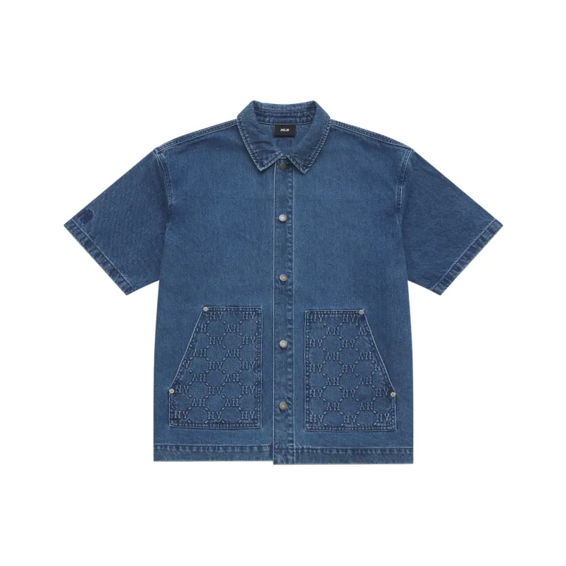MLB MONOGRAM Collection New York Yankees SS25 Shirt Unisex Denim-0
