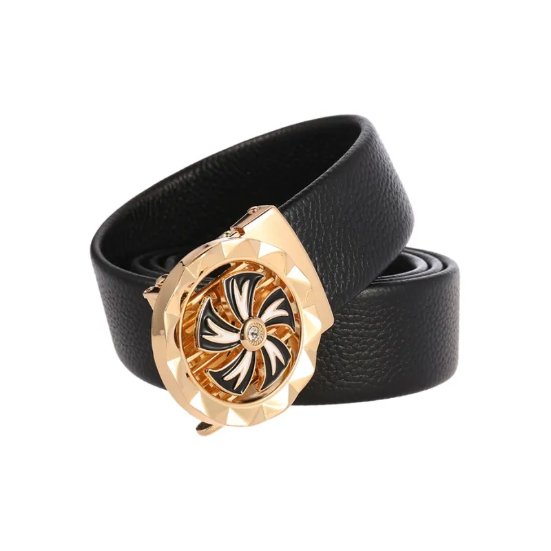 YUZHAOLIN Top Grain Cow Leather Belts Men's Width 3.8CM-1