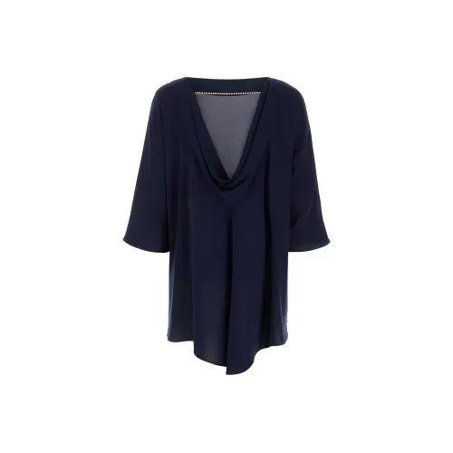 MaxMara V-Back Short-Sleeved Blouse