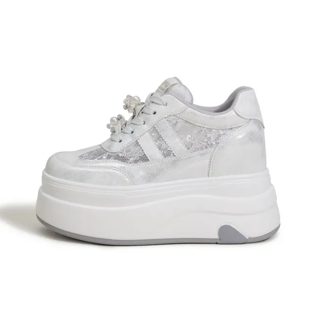 Milan Love Song Anti Slip And Wear Resistant Height Increasing Low Top Casual Shoes Women's-0
