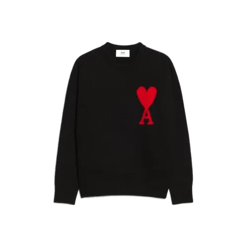 AMIPARIS Ami De Coeur Intarsia Merino Wool Oversized Sweater