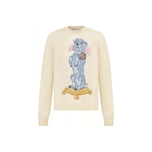 DIOR FW22 Men Cartoon Crewneck Pullover Cashmere Sweater