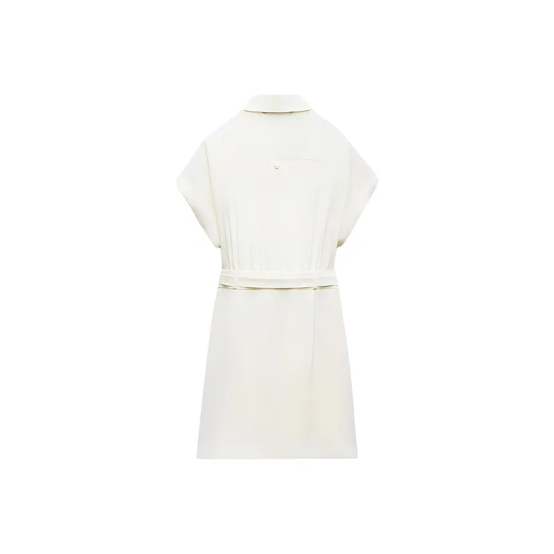 ZARA Short-Sleeved Dresses Women's Frosted White-1