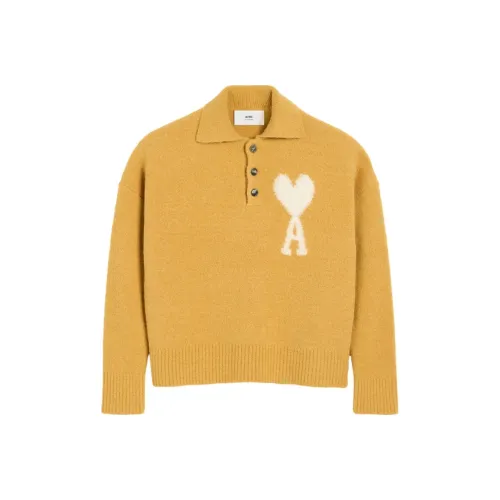 AMIPARIS Ami De Coeur Knitted Polo Shirt