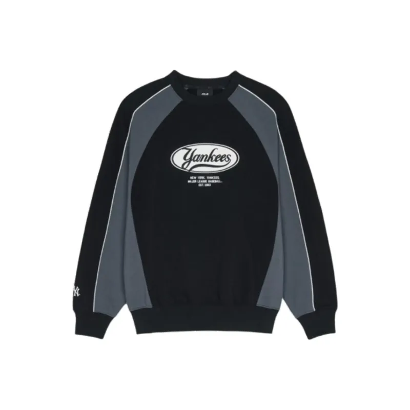 MLB Preppy Style Collection New York Yankees Sweatshirt Unisex Black-0