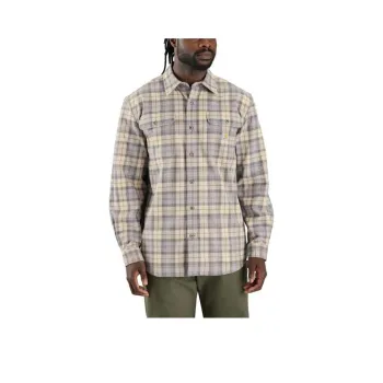 Carhartt Loose Fit Heavyweight Flannel Long Sleeve Plaid Shirt Loose Fit Men's