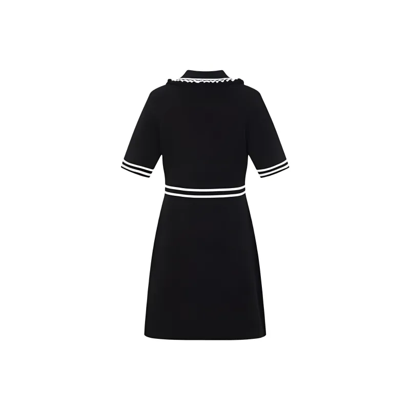 DEGAIA Short Sleeved Dresses Women's Black-1