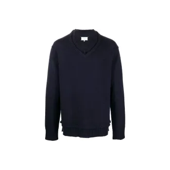 Maison Margiela Sweaters Unisex Navy Blue