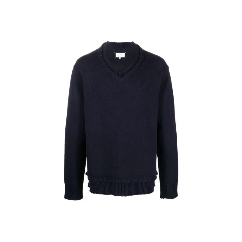 Maison Margiela Sweaters Unisex Navy Blue-0