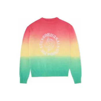 GUESS Sweater Unisex Orange Red+Bright Yellow+Grass Green