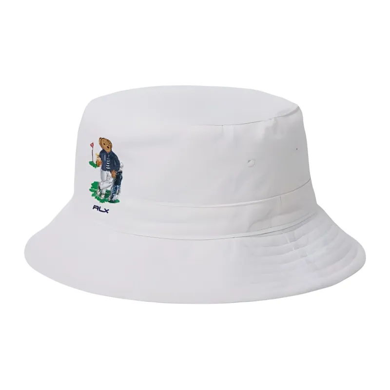 Ralph Lauren Cotton Fabric Bucket Hats Men's White-0