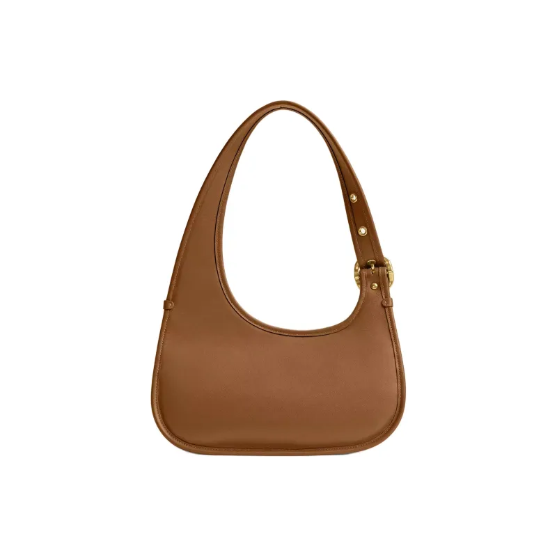 COACH Cashin Leather Crescent Bag Shoulder Bag Tubas Women's Brass & Honey Brown-2