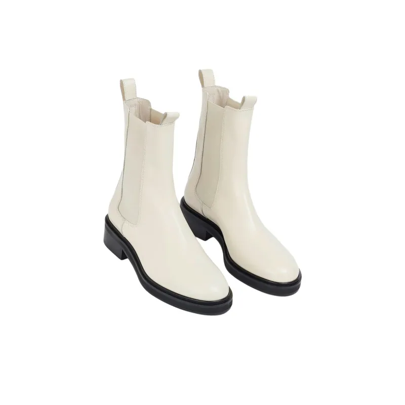Aeyde Jack Short Chelsea Boots 4.5cm Women's Ecru-3