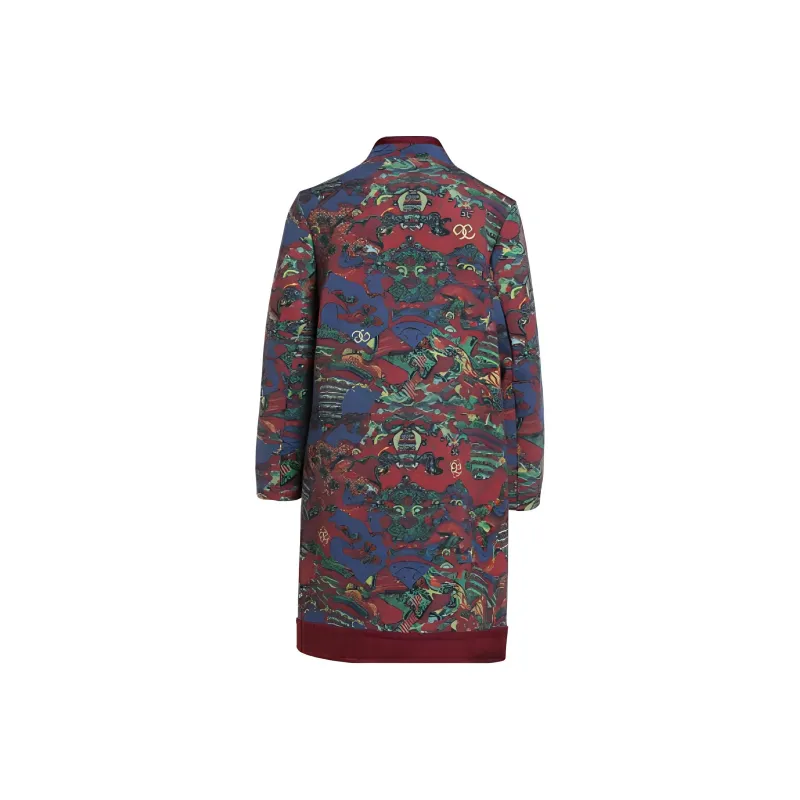 QIAOWANNI Coat Women's Cloud Dragon Twist Pattern-1