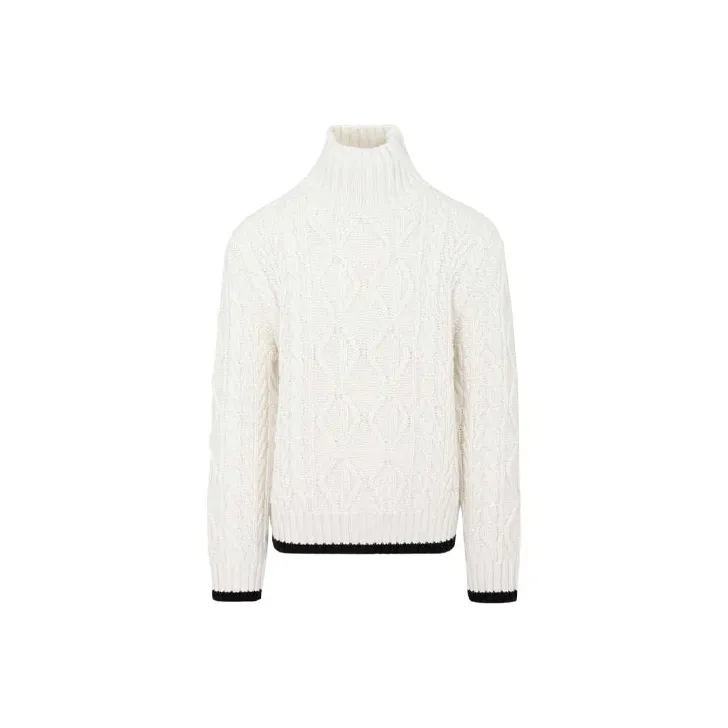 DIOR Quarterly New Products Cashmere Sweaters Men White-0