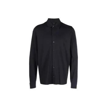 VINCE Longsleeved Piqué-cotton Polo Shirt