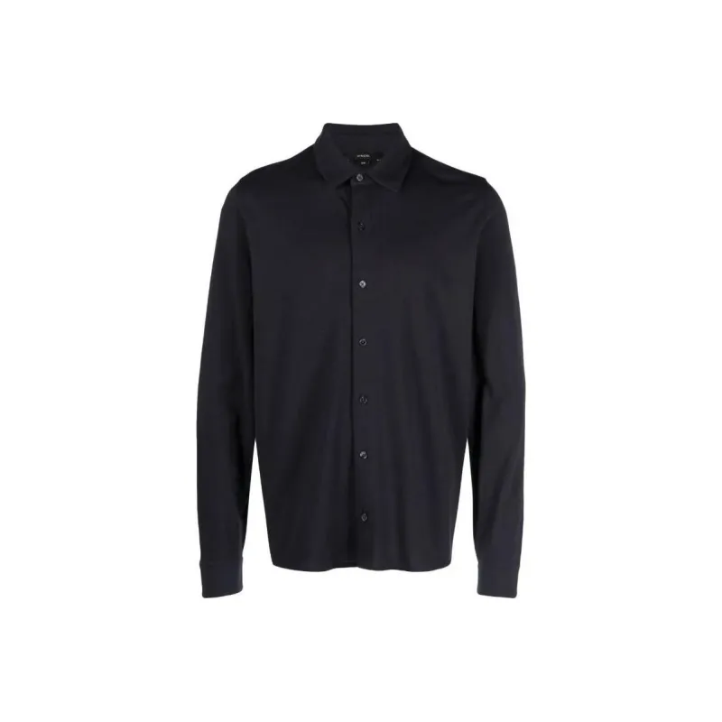 VINCE Longsleeved Piqué-cotton Polo Shirt-0