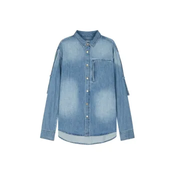 CROQUIS Shirt Men's Navy Blue Denim