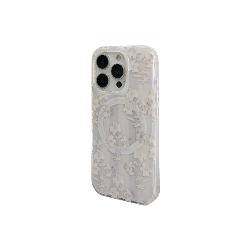 Sopi Acrylic Material Lily Flower Magnetic Stand Phone Cases Compatible With IPhone 16/15 Pro Max/Apple 13/14 Pro/Max-6