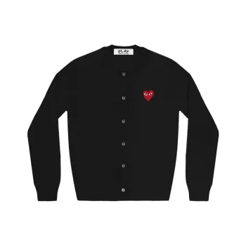 CDG Play Sweaters Unisex Black