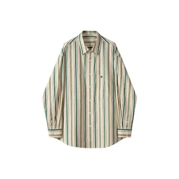 WILLIAM FOX&SONS Shirt Men's Green Stripe