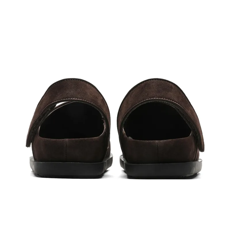 Rummaden Rubber Sole Stitching Abrasion Resistant Slip Resistant Closed Toe Slippers Unisex Black-9