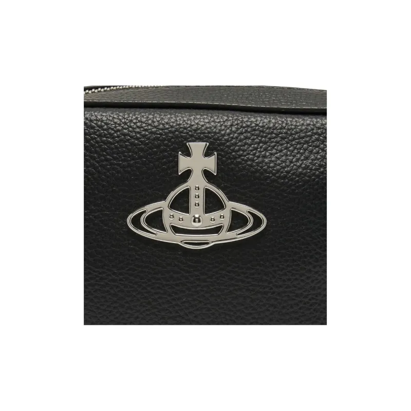 Vivienne Westwood ANNA Polyurethane Shoulder Bag Women's Black-4