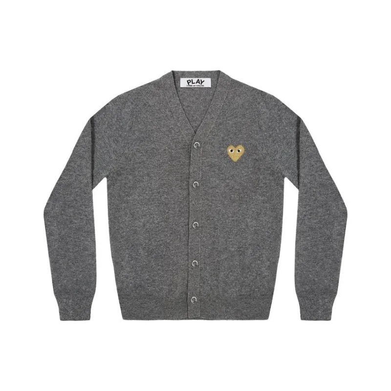 CDG Play Sweater Unisex Medium Gray-0