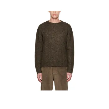 AMOMENTO SS24 Crewneck Sweater Sweater Men's Dark Brown/Dark Brown