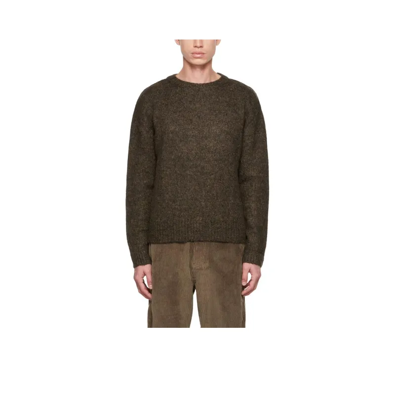 AMOMENTO SS24 Crewneck Sweater Sweater Men's Dark Brown/Dark Brown-0