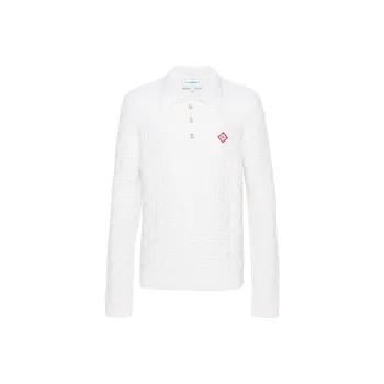 CASABLANCA Column Knit Polo Shirt