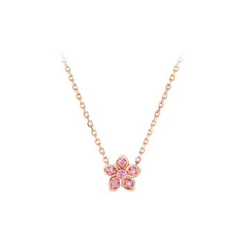 Graff 18K Rose Gold Necklaces Women's Pink
