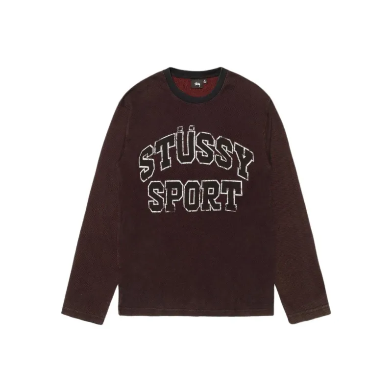 Stussy 2 Tone Cotton Mesh Crew-0