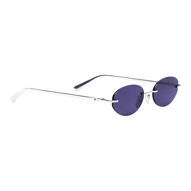 TEAM WANG Design Metal Round Sunglasses Unisex Silver-2