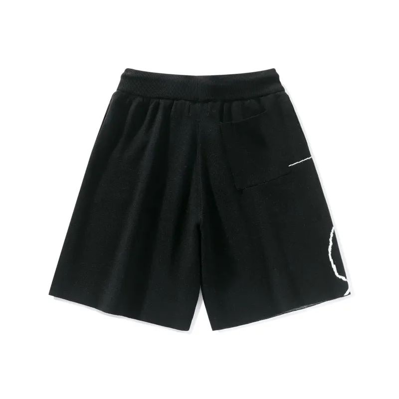 TESTUNG Fashion Casual Shorts Unisex Classic Black-1