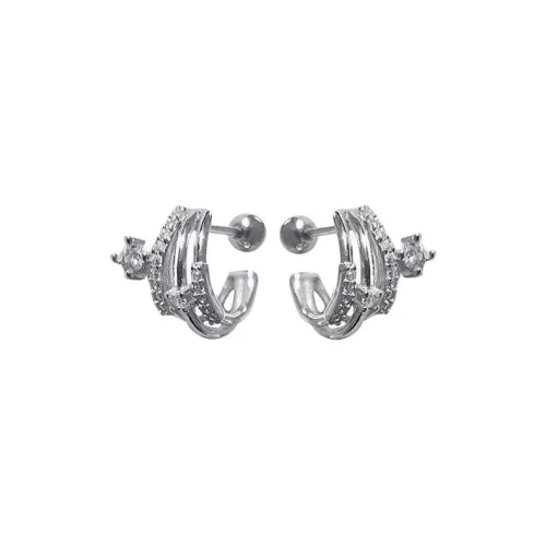 Universe Search S925 Silver Stud Earrings Women's