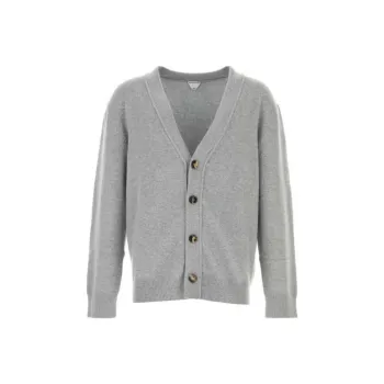 Bottega Veneta Intrecciato Leather Patch Embellished Cardigan