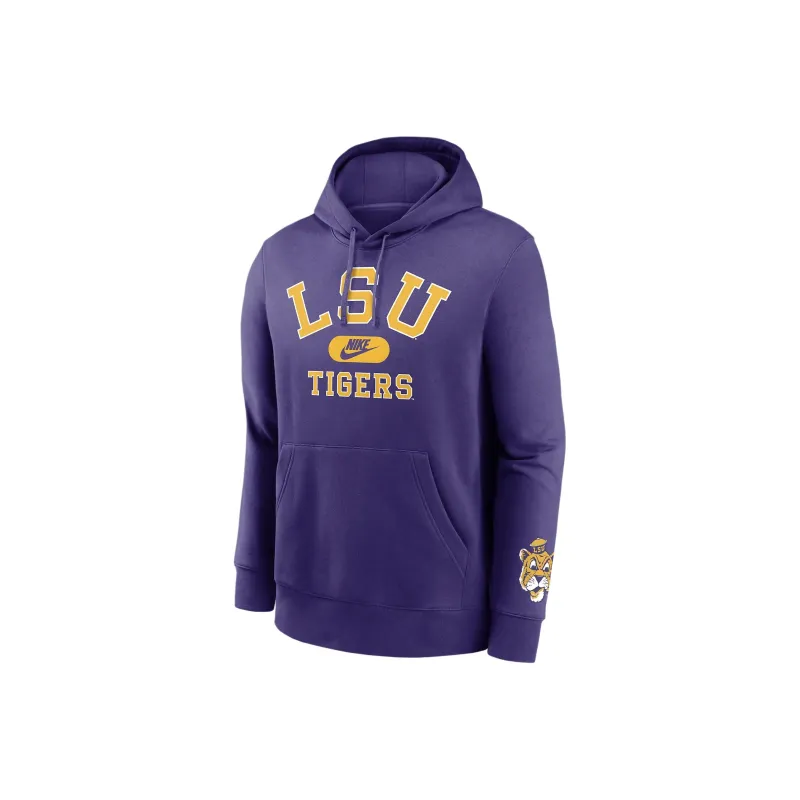 Nike Lsu Tigers Legacy Club Foundational Men's Nike College Pullover Hoodie-0