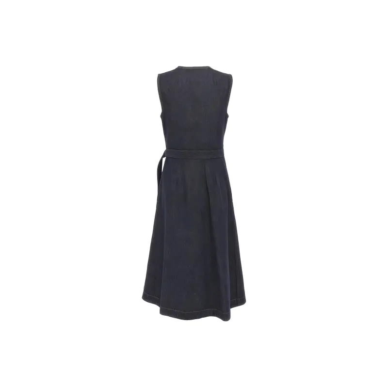 THEORY Sleeveless A Line Wrap Dress-1